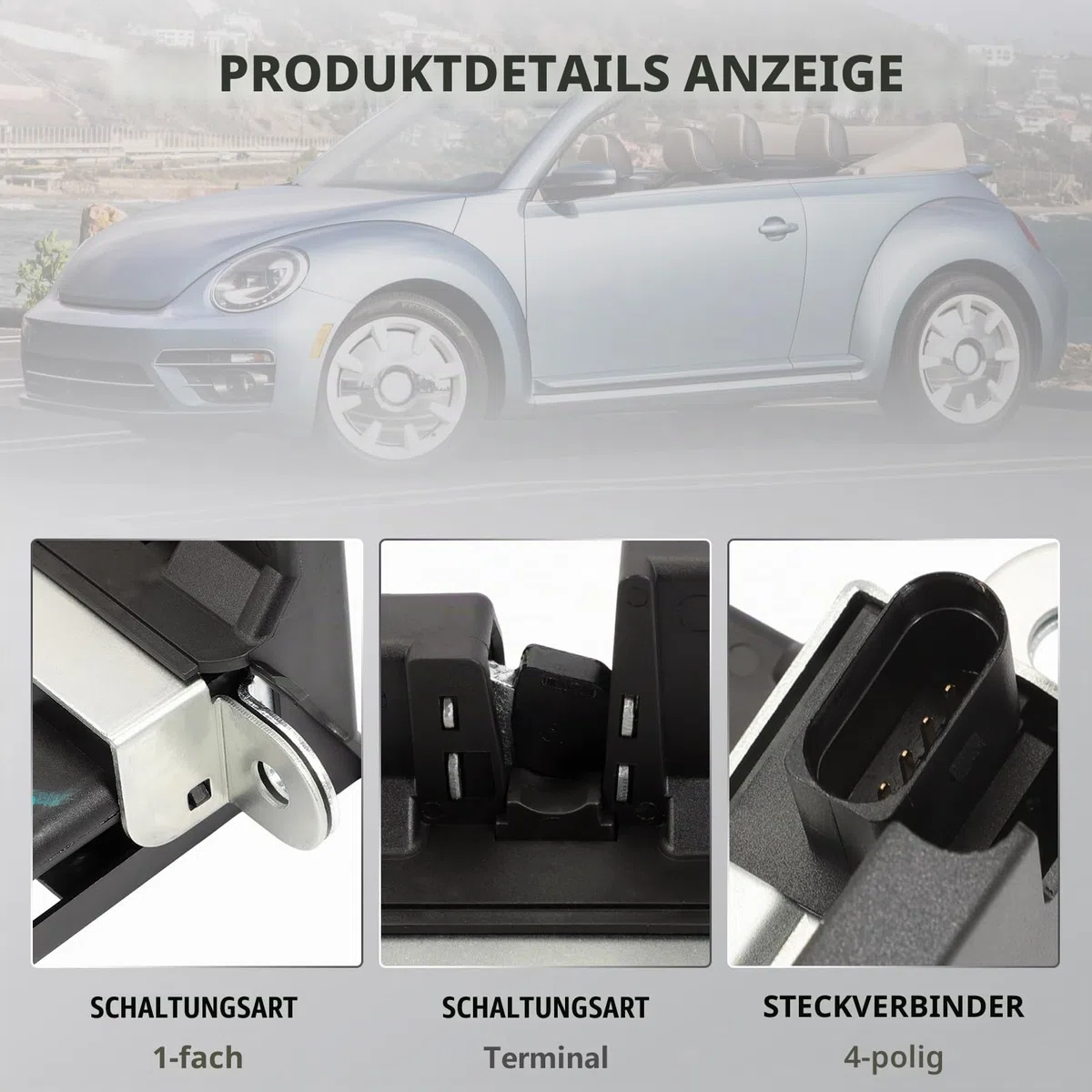 Heckklappenschloss Kofferraum Verriegelung Heckklappe Türschloss 5M0827505E für ALTEA LEON IBIZA TOLEDO GOLF MK5 MK6 TIGUAN 1K6827505E