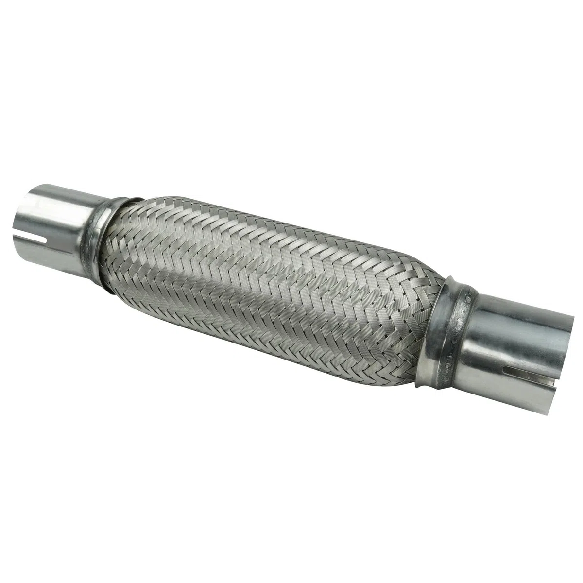 Ø 45mm Edelstahl Flexrohr in Interlock Bauweise mit Schellen Abgasanlage Auspuff 200/300mm
