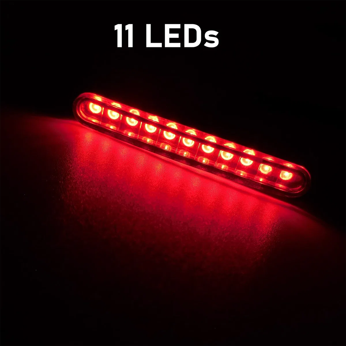 E57 E-geprüft Motorrad E-Bike LED Rücklicht Mini Universal Bremslicht DRL Positionslicht DC12V IP67 Wasserdicht (Rot‌)