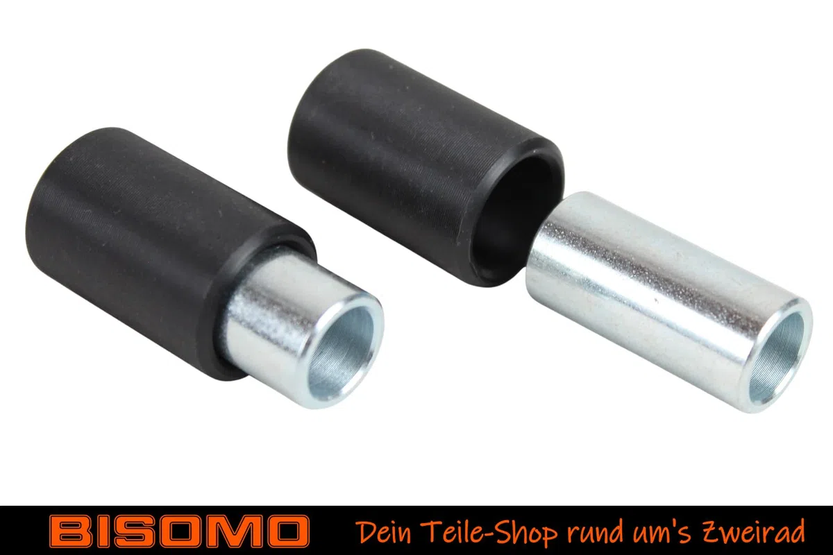 2x Polyamid Buchsen mit Innenrohr für Schwinge + Motorlager für Simson KR51, SR4-1 Spatz, SR4-2 Star, SR4-3 Sperber, SR4-4 Habicht