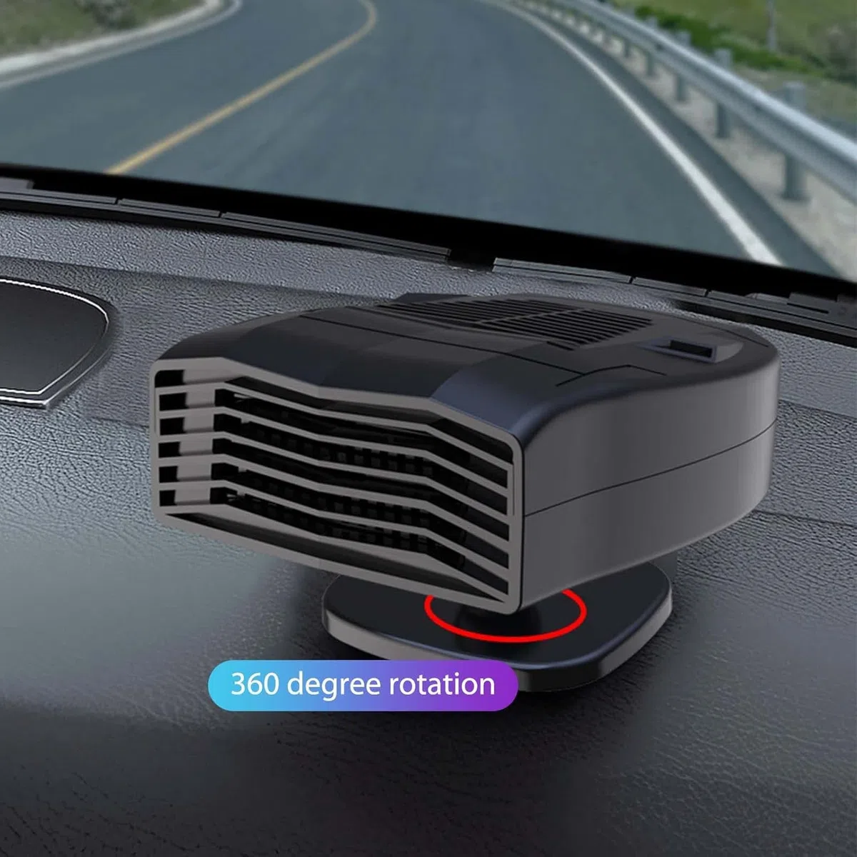 Auto Heizung, 12V Tragbar für Autos Schnelles Aufheizen, Windschutzscheiben Defogger, 360 ° drehbare Basis für Auto, Stecker in den Zigarettenanzünder für den Winter