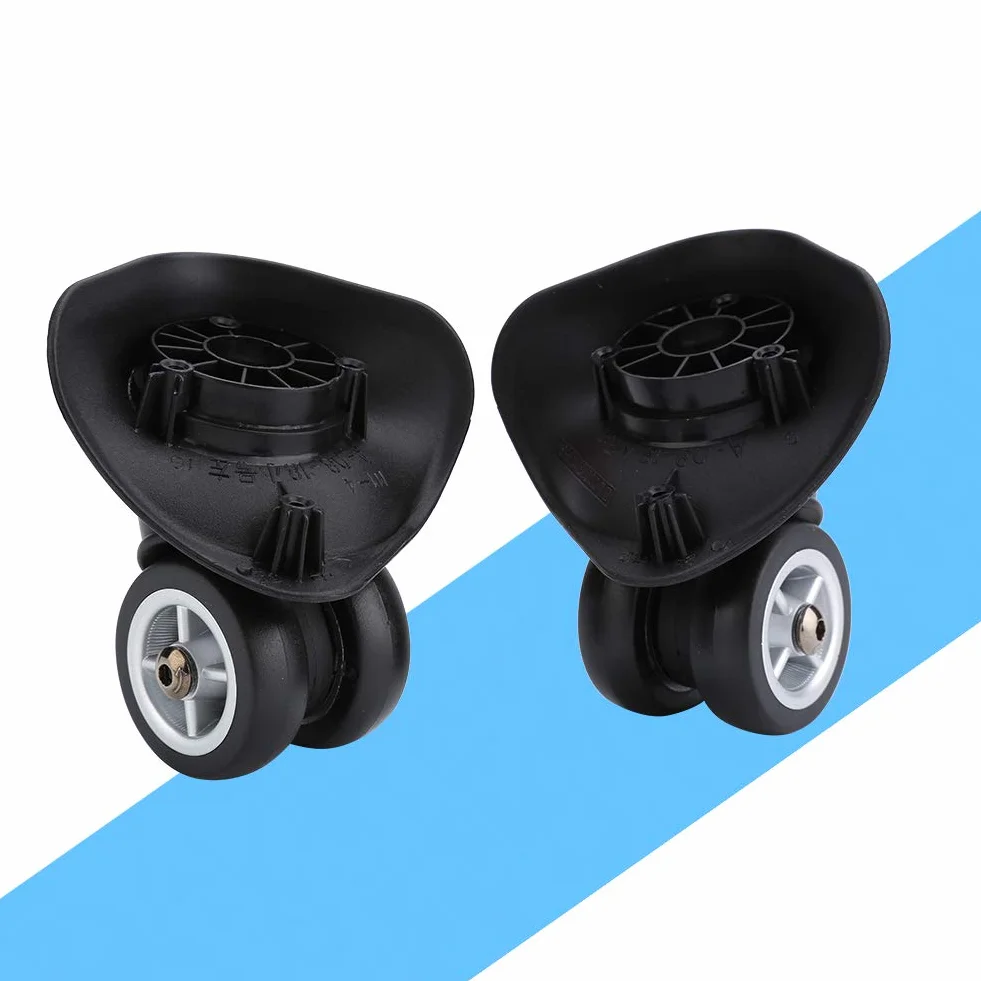 2Pcs Universal Gepäck Koffer Ersatzrollen, Robuster Kofferrollen Ersatzrollen, Koffer Rollen Ersatz aus Hochwertigem Kunststoff mit 360 Grad Drehung Zur Gepäckreparatur