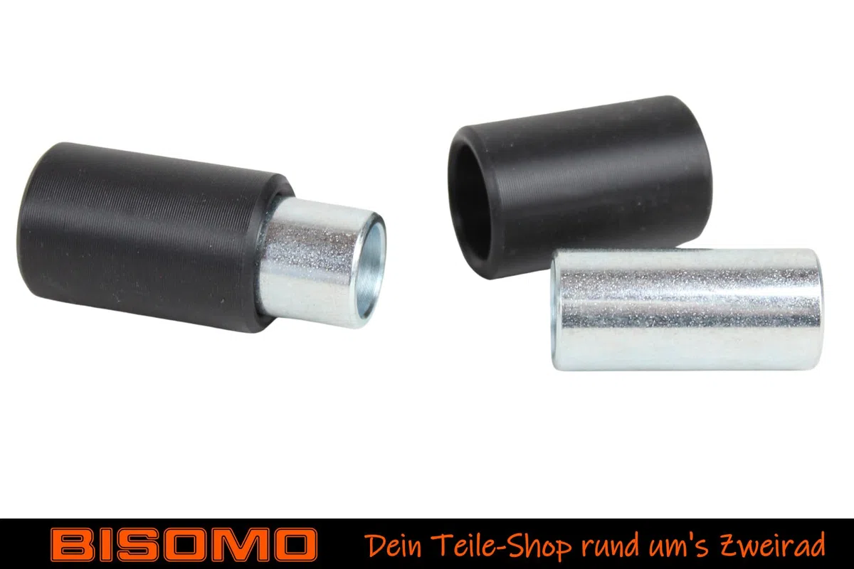 2x Polyamid Buchsen mit Innenrohr für Schwinge + Motorlager für Simson KR51, SR4-1 Spatz, SR4-2 Star, SR4-3 Sperber, SR4-4 Habicht