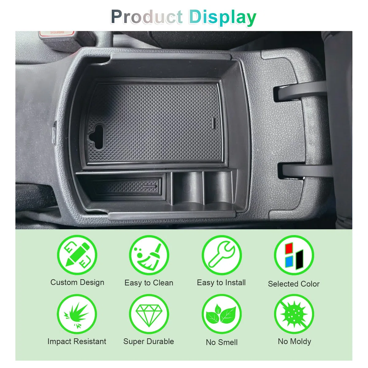 GAFAT Kompatibel mit 2017-2025 2026 Hyundai i30/N/N Line/Fastback Mittelkonsole Aufbewahrungsbox, Armlehne Organizer Tray Handschuhfach, i30 Zubehör [Nicht Für Elektronische Bremse]