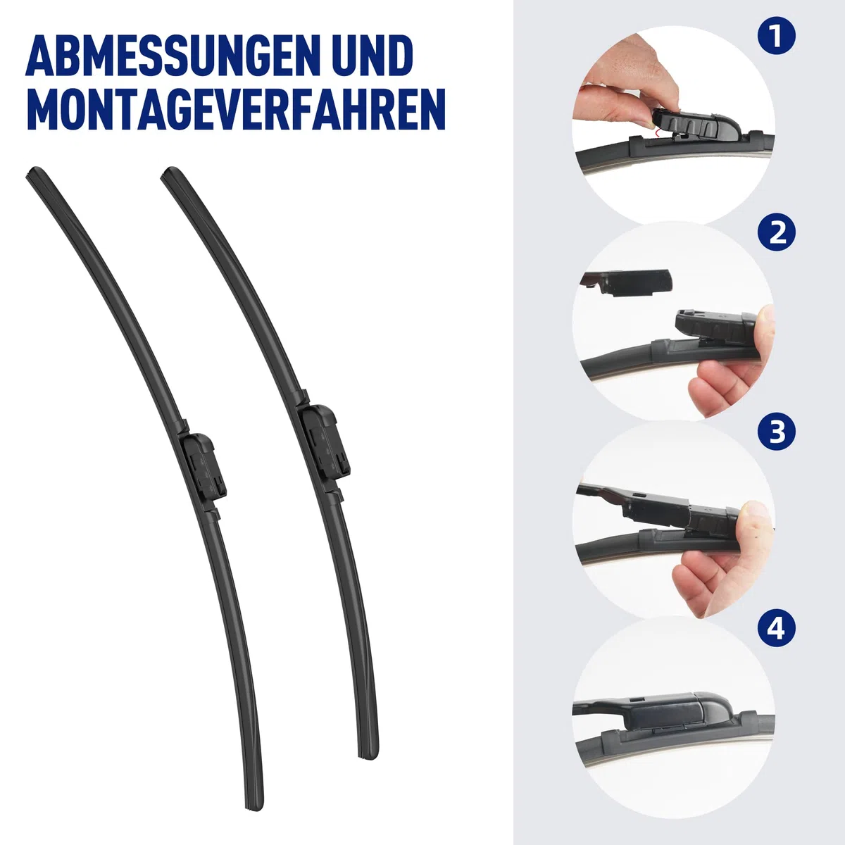 Scheibenwischer Kompatibel für Volkswagen VW up！2011-2025, Wischerblätter Vorne + Hinten, Set Frontscheibenwischer und heckscheibenwischer, Auto Scheibenwischer Zubehör
