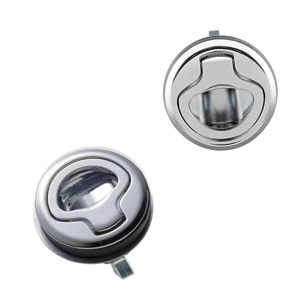 Pull Lock Edelstahl Flush Pull Latch Flush Hatch Locker Pull Latch Pull Lift Hatch Fallenschloss Möbelschlosser für Camping Boot Wohnwagen Flush Hatch Locker Cabinet Pull Lift Hatch Schloss 2 Stück