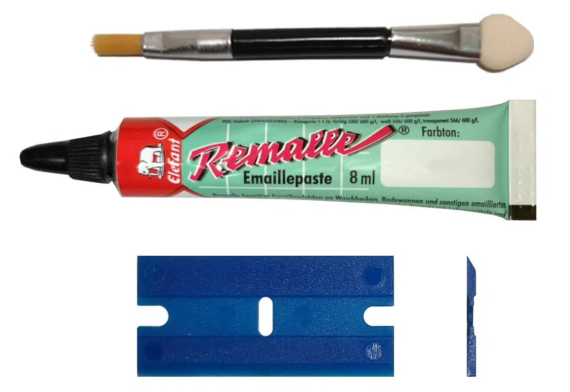 Reseda grüne Emaille Paste/Lack zur Reparatur von Bad, Fliesen, Keramik, Autolack, Holz uvm
