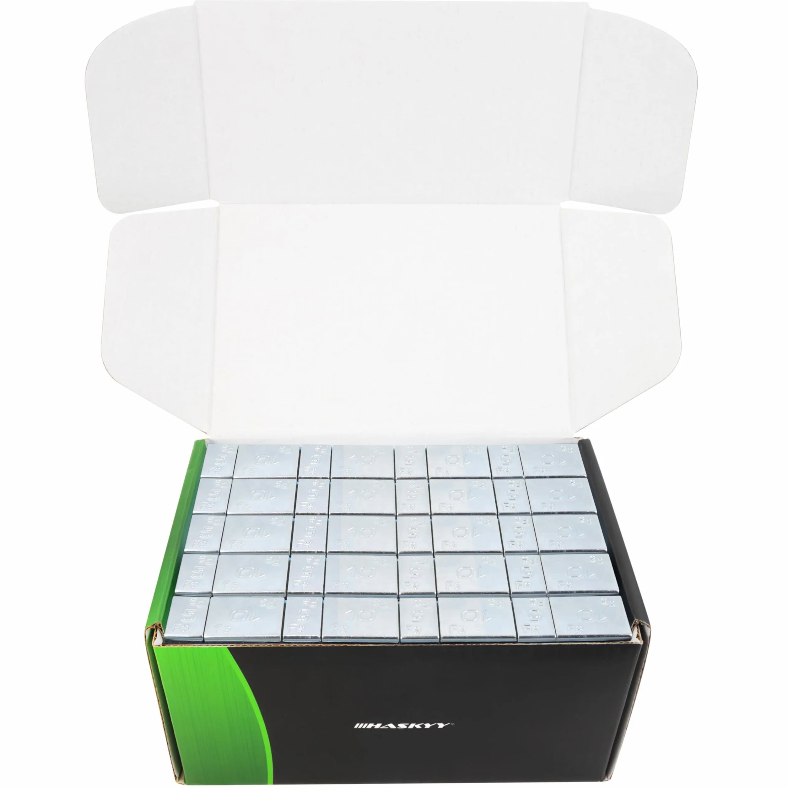 HASKYY Auswuchtgewichte Klebegewichte Stahlgewichte Silber verzinkt 100x Kleberiegel 60g mit Abrisskante 6KG Silber 4x5g+4x10g