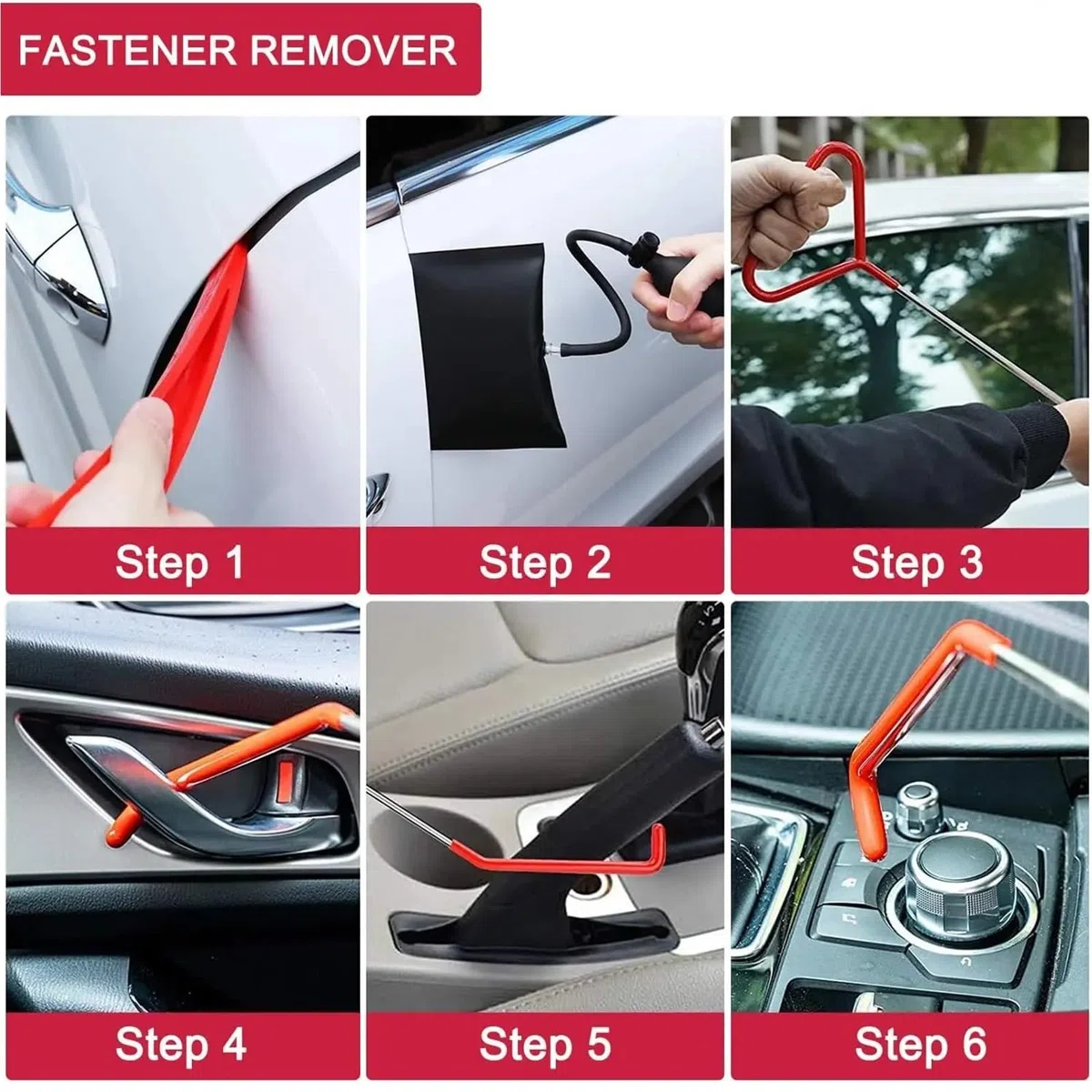 Luftkissen-Keilpumpen-Werkzeug-Set, Autotür-Reparatur- und Entriegelungswerkzeuge, Notfall-Greifer-Kit mit langer Reichweite für Fahrzeugzugang