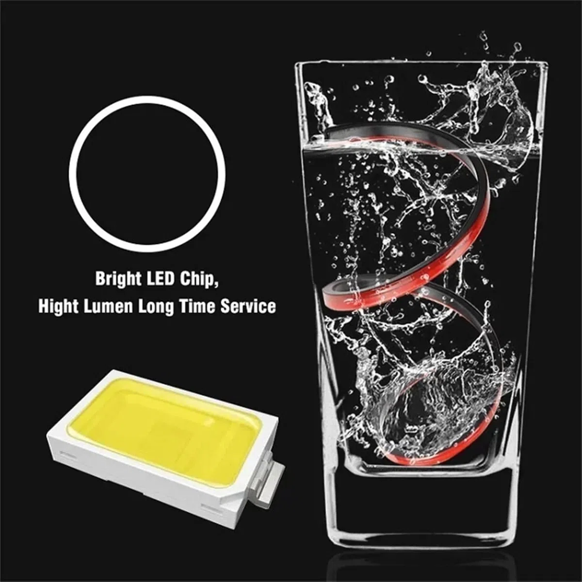 Bremsleuchte 100cm Auto Styling Hohe Hinten Zusätzliche Bremsleuchten Mit Blinker Lauflicht Auto Bremse Flexible Streifen(100cm Single Mode)
