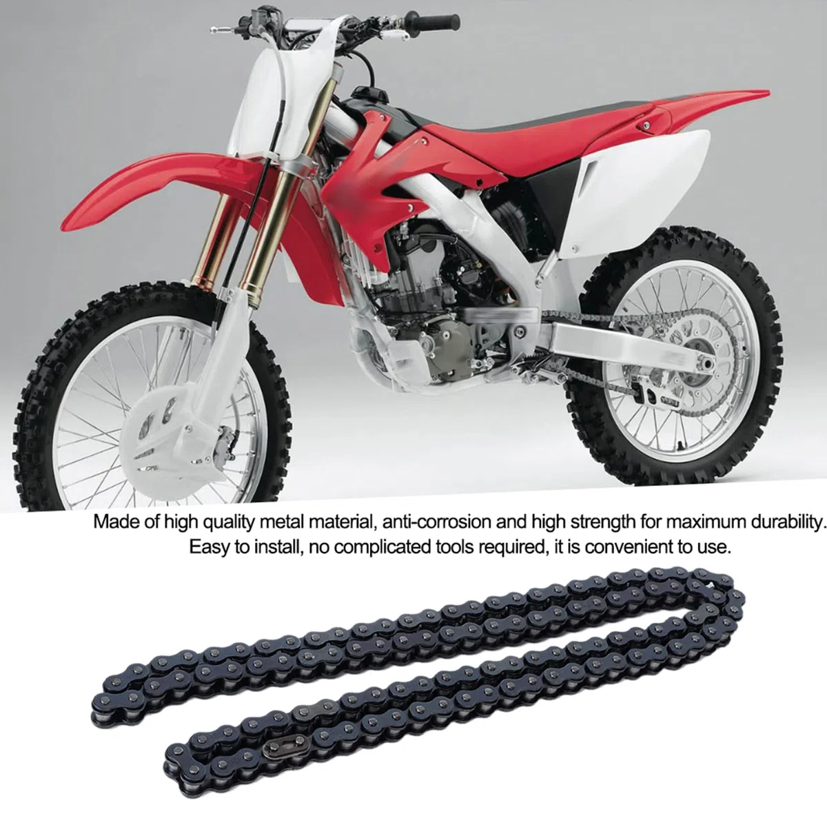 Kette 428,428 Quad-Kette,428 Pit Bike Kette 110 Glieder,Motorsystem Motorrad 428 Kette 108 Glieder Passend Für 50 Cc -250 Cc Atv Quad Pit Dirt Bike Go Kart