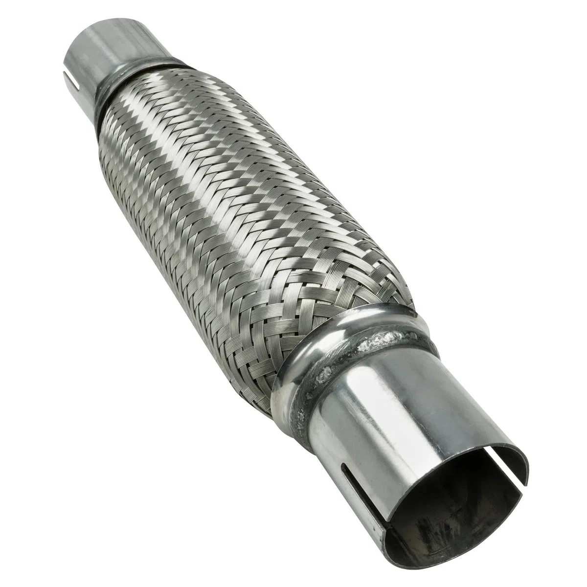 Ø 45mm Edelstahl Flexrohr in Interlock Bauweise mit Schellen Abgasanlage Auspuff 200/300mm