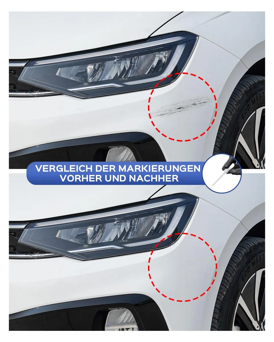 LC9X/2T Deep Black Pearl Lackstift Kit Kompatibel mit VW/Volkswagen Exakte Übereinstimmung für Chips und Kratzer