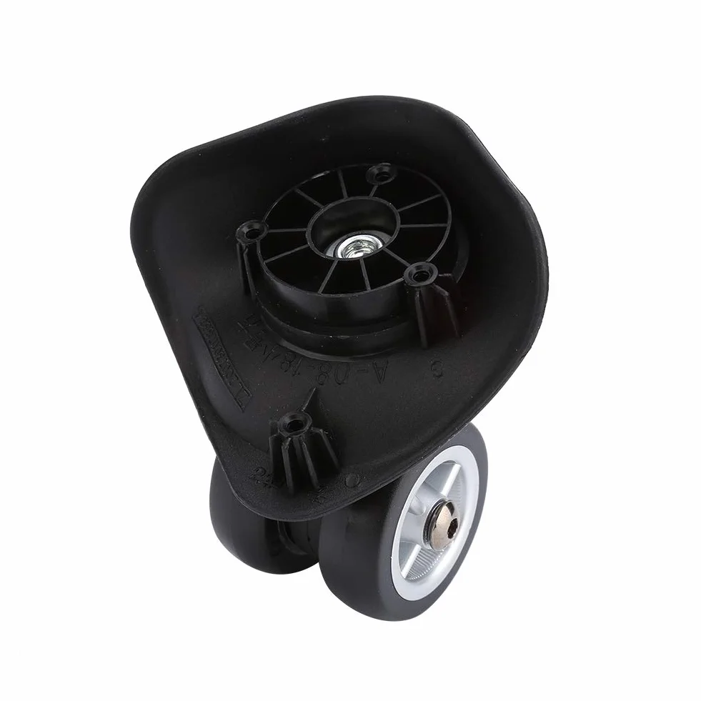 2Pcs Universal Gepäck Koffer Ersatzrollen, Robuster Kofferrollen Ersatzrollen, Koffer Rollen Ersatz aus Hochwertigem Kunststoff mit 360 Grad Drehung Zur Gepäckreparatur
