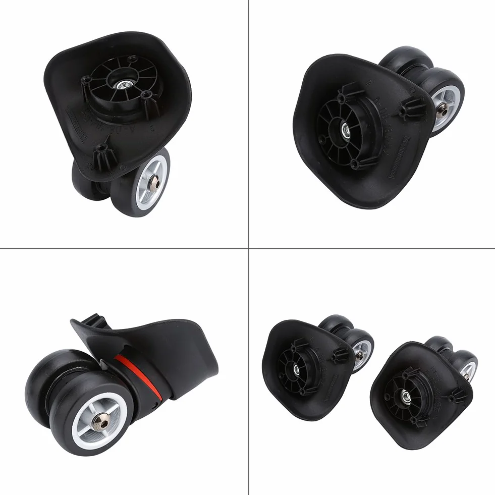 2Pcs Universal Gepäck Koffer Ersatzrollen, Robuster Kofferrollen Ersatzrollen, Koffer Rollen Ersatz aus Hochwertigem Kunststoff mit 360 Grad Drehung Zur Gepäckreparatur
