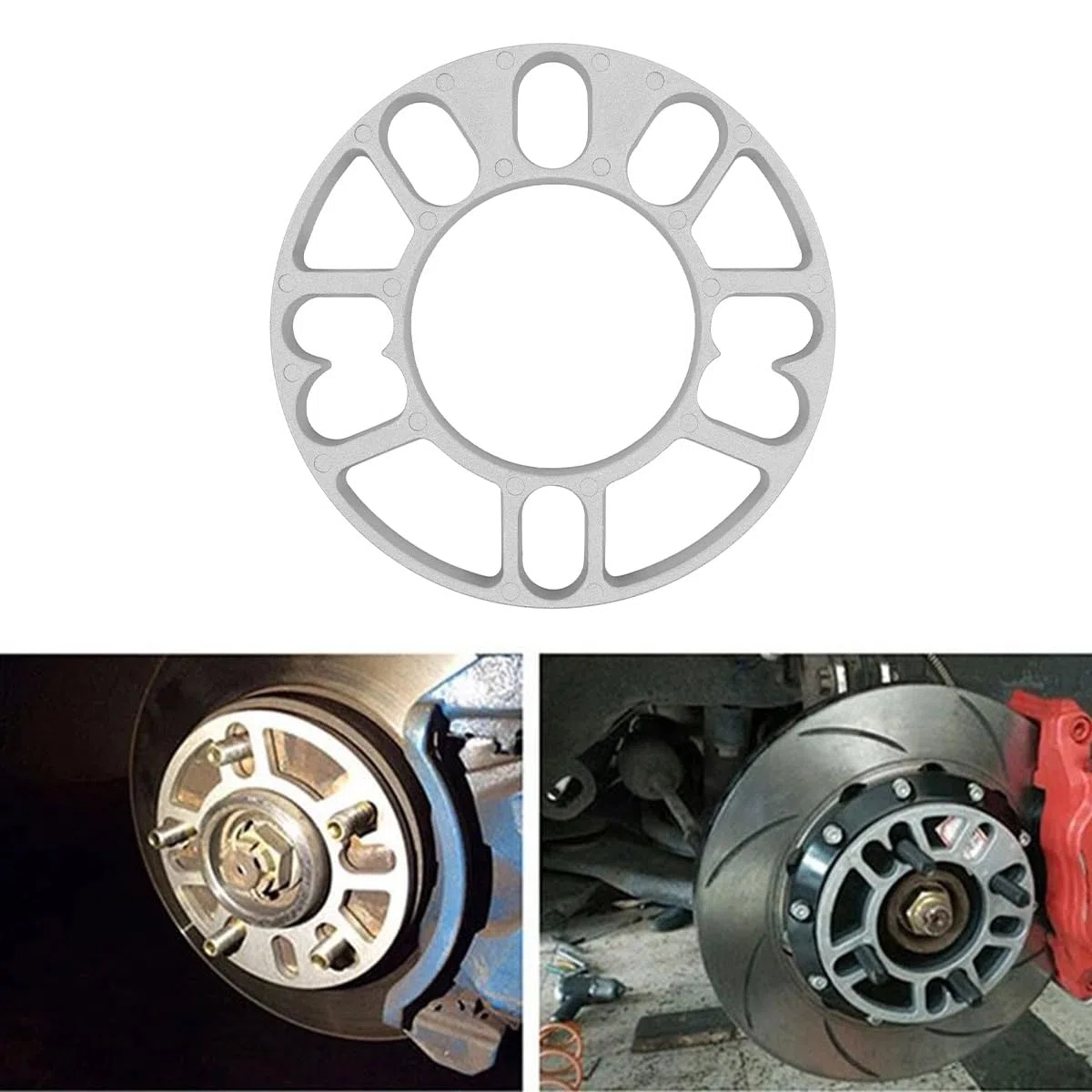 4er-Pack 10 mm Spurverbreiterungen, Aluminiumlegierung, Distanzscheiben, 4 und 5 Bolzen, Universal-Abstandshalter, 78 mm Mittelbohrung, 100 mm-120 mm PCD