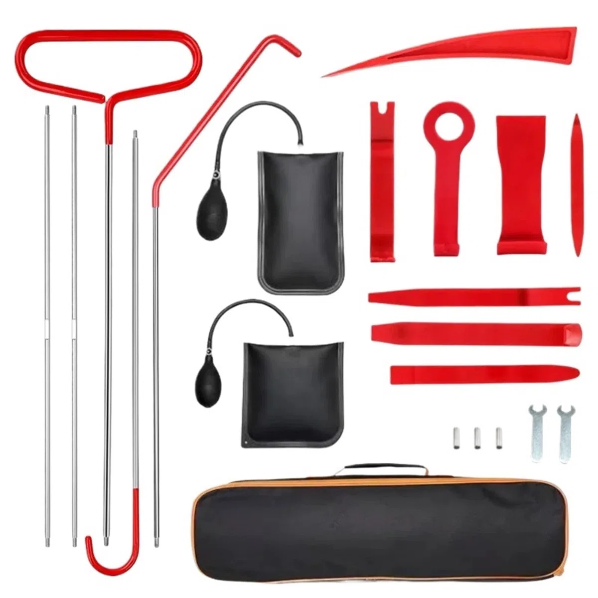 Luftkissen-Keilpumpen-Werkzeug-Set, Autotür-Reparatur- und Entriegelungswerkzeuge, Notfall-Greifer-Kit mit langer Reichweite für Fahrzeugzugang