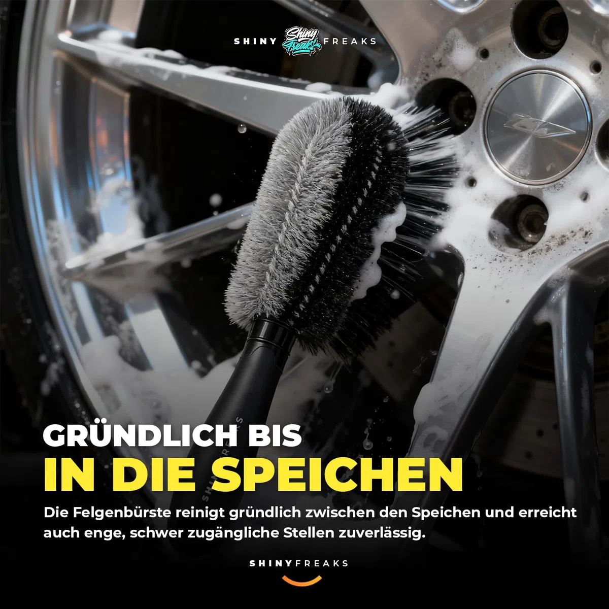 SONAX Felgenreinigung Set FelgenBeast Sonderedition (500ml) Premium Auto Felgenreiniger + ShinyFreaks Felgenbürste - Für eine schonende & gründliche Reinigung für Alufelgen & Stahlfelgen | 2-teilig