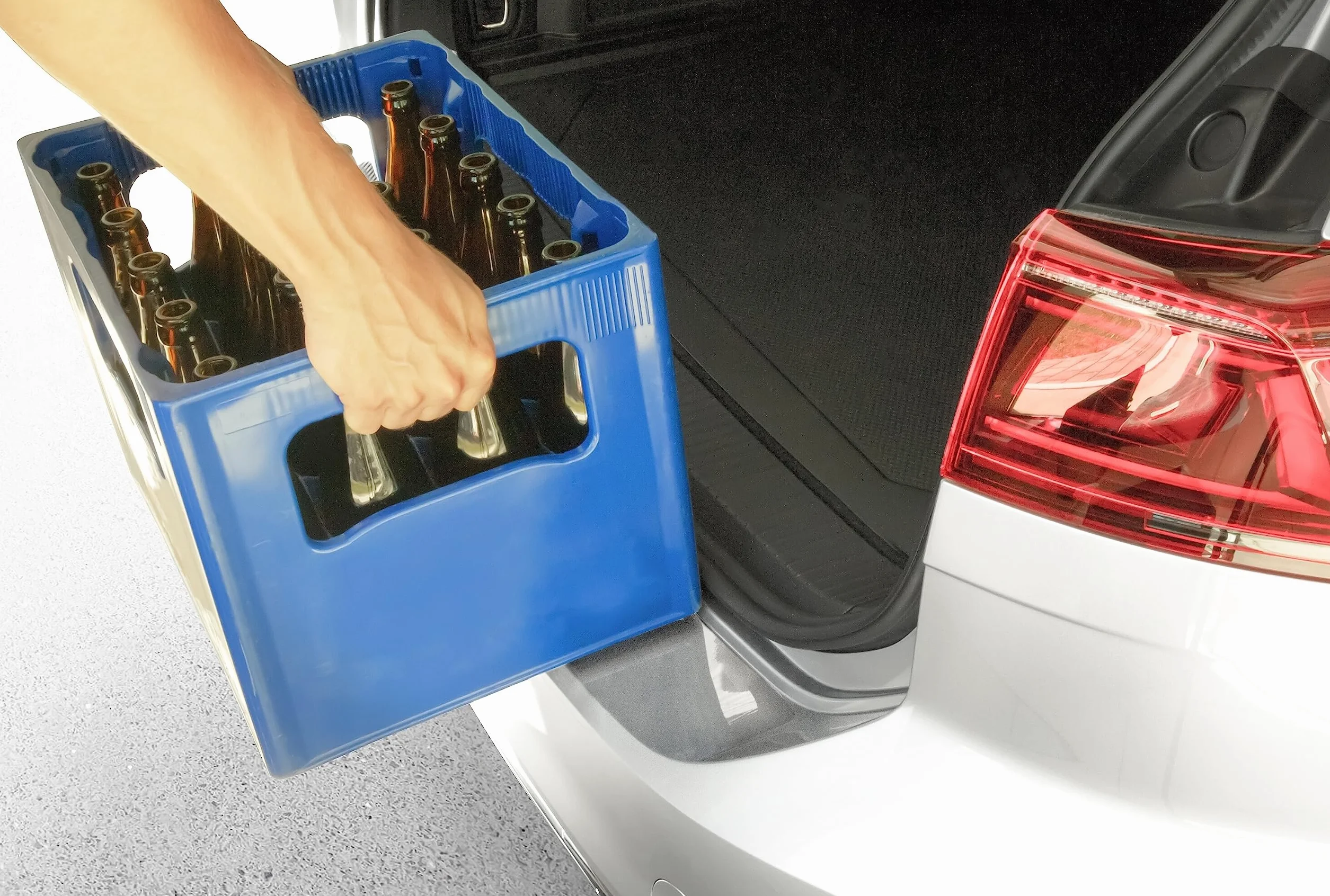 uProtect Auto Ladekantenschutz Folie für Seat Ateca 1 (I) KH7 I 2016-2026 - Stoßstangenschutz, Kratzschutz, Lackschutzfolie - Transparent glänzend Selbstklebend