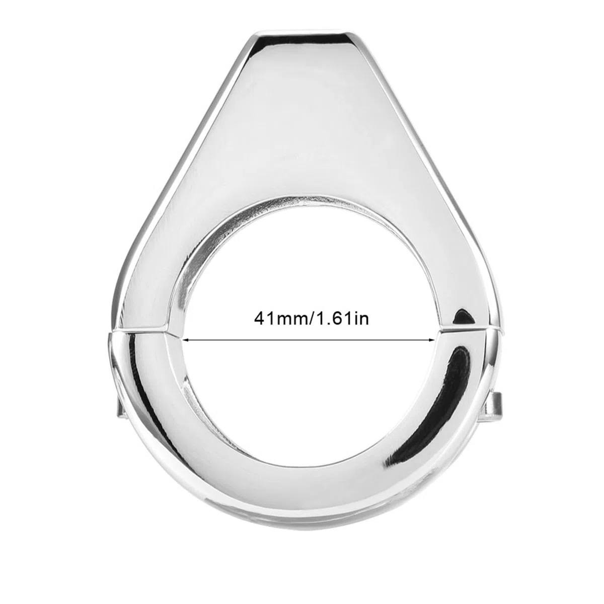 Motorrad Blinkerhalter 41mm Aluminium Motorrad Blinkerhalterung Blinkerschelle Licht Halter Verlagerungs Gabelklemmen Montagehalterung, Silber