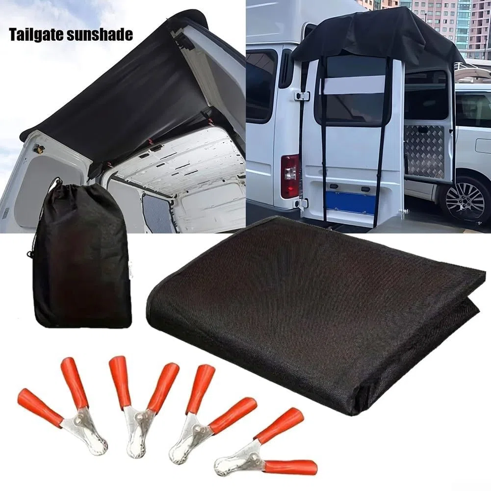 176 x 114 cm Auto-Markise, Oxford-Stoff, Hecktür-Markisenabdeckung, wasserdicht, Regenschutz, Wohnmobil-Tür-Sonnenschutz für Outdoor-Reisen (176 x 114 cm)