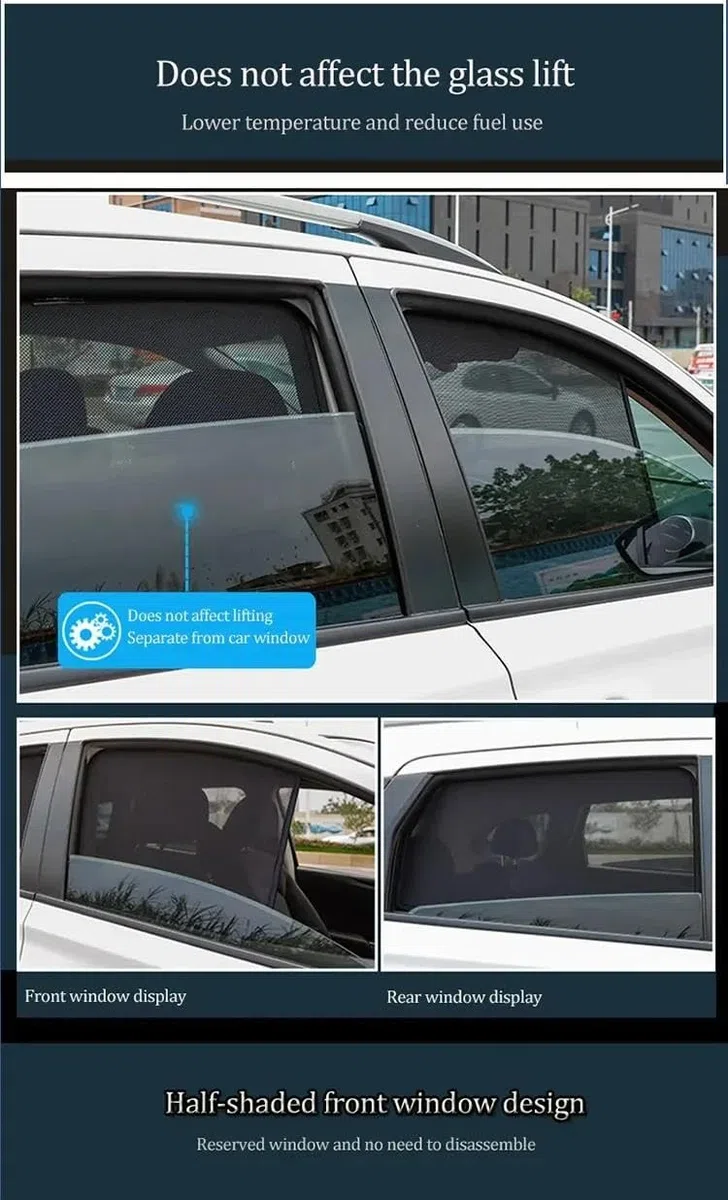 Magnetische Sonnenschutzblenden für die Seitenscheiben des Lexus NX 350h (2022–2024)