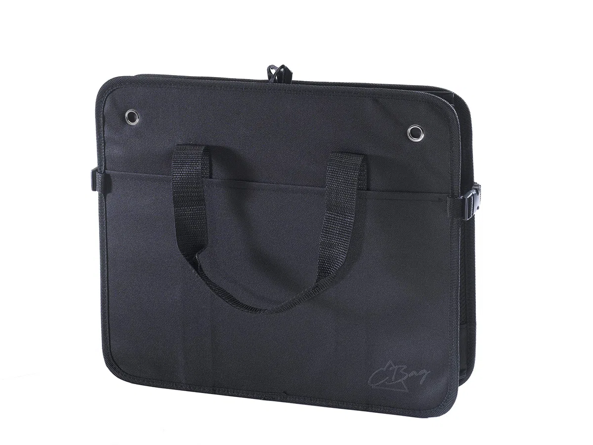 Kofferraumtasche groß aus Polyester mit stabilem Boden - Klappbox Kofferraumbox Faltbox Organizer Autobox Tasche Auto Kofferraum Zubehör (schwarz)