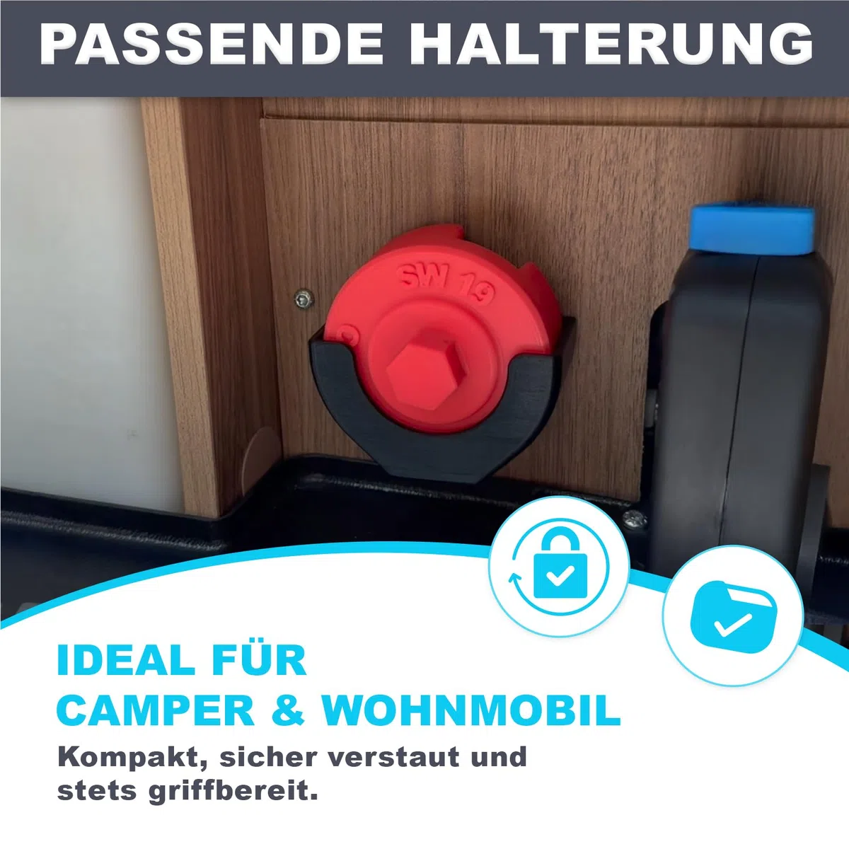 Wassertank-Verschluss-Werkzeug – Profi-Tool zur schnellen und sicheren Entfernung von Wohnmobil-Wassertankdeckeln – robust & langlebig – ideal für Camper und Wohnmobile (K)