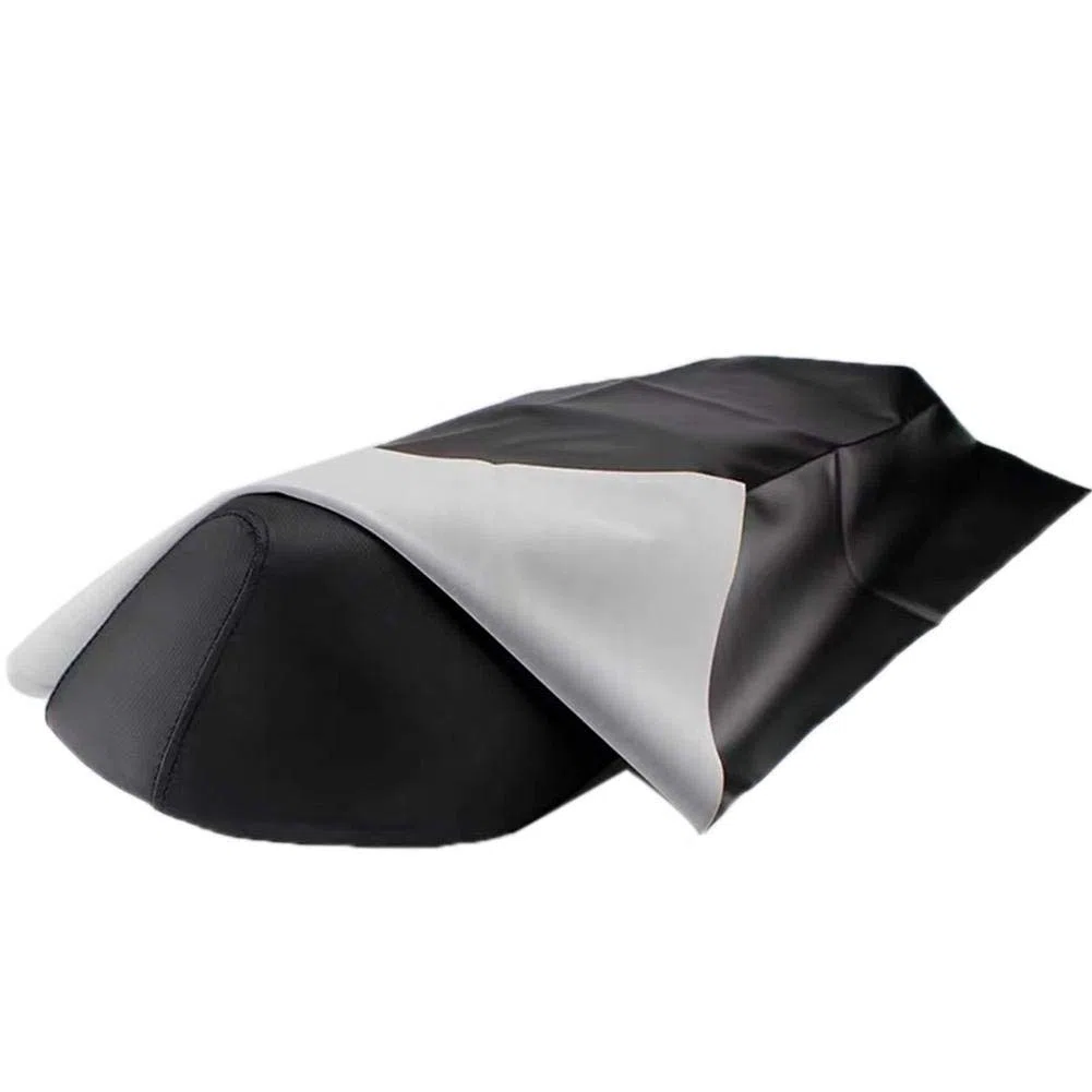 1 Motorrad Sattelbezug Motorrad Sattelbezug schwarz Leder Universal Leder Sitzprotektor Die meisten Motorräder haben eine verschleißfeste und wasserdichte Beschichtung, 100cmx70 cm