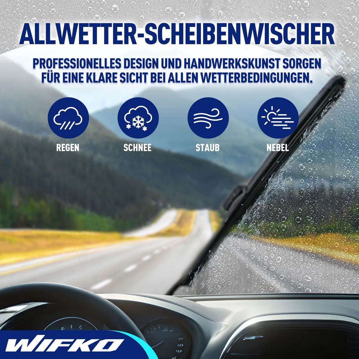 Scheibenwischer Kompatibel für Volkswagen VW up！2011-2025, Wischerblätter Vorne + Hinten, Set Frontscheibenwischer und heckscheibenwischer, Auto Scheibenwischer Zubehör