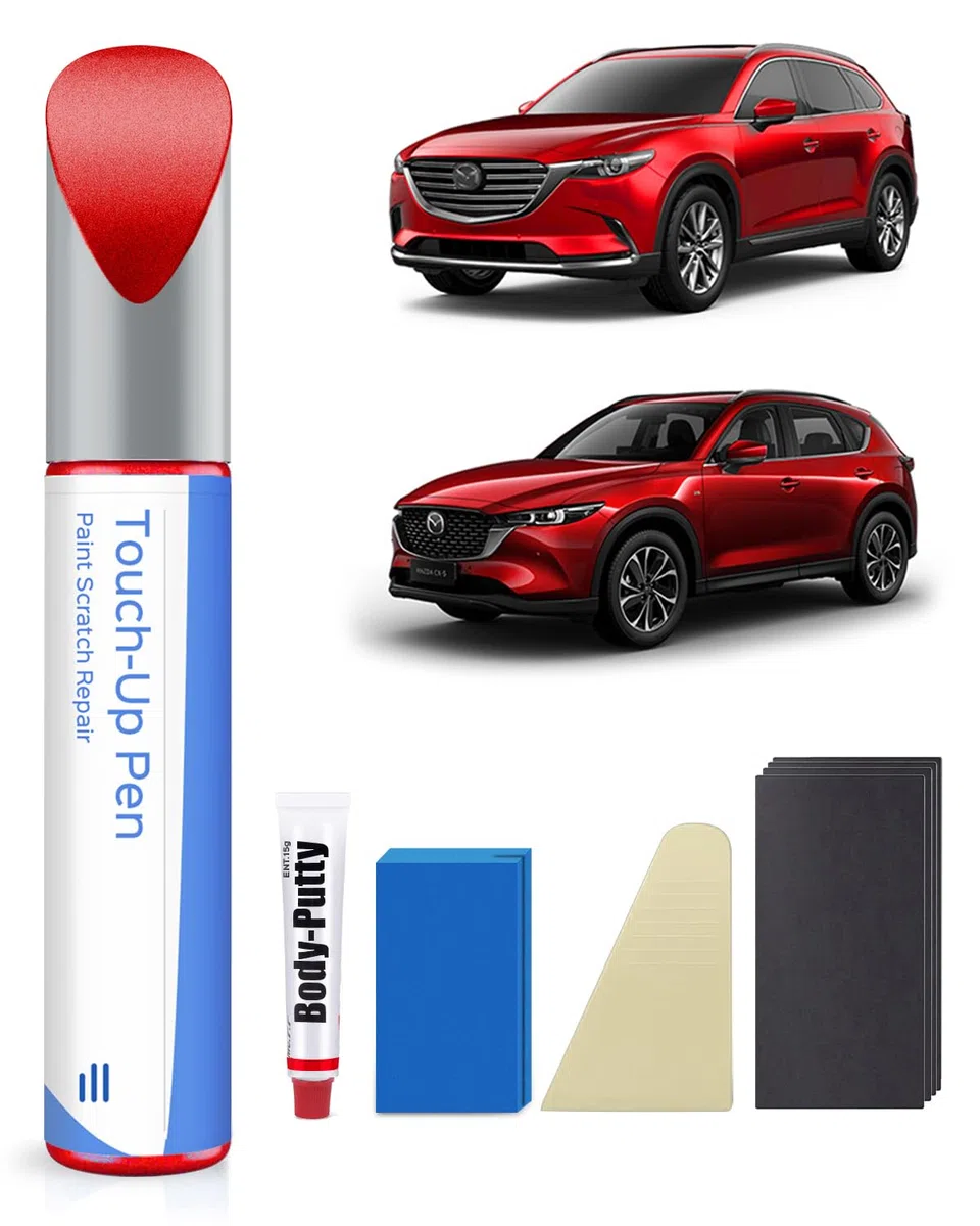 46V Soul Red Crystal Metallic Tricoat Lackstift Kit für Mazda – Exakte Übereinstimmung für Chips und Kratzer