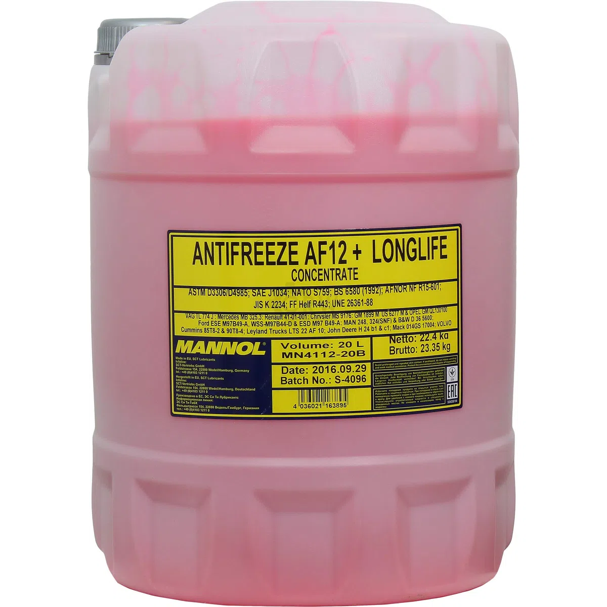 80L MANNOL Kühlerfrostschutz Antifreeze AF12+ + 8xRadiator Leak-Stop Flush