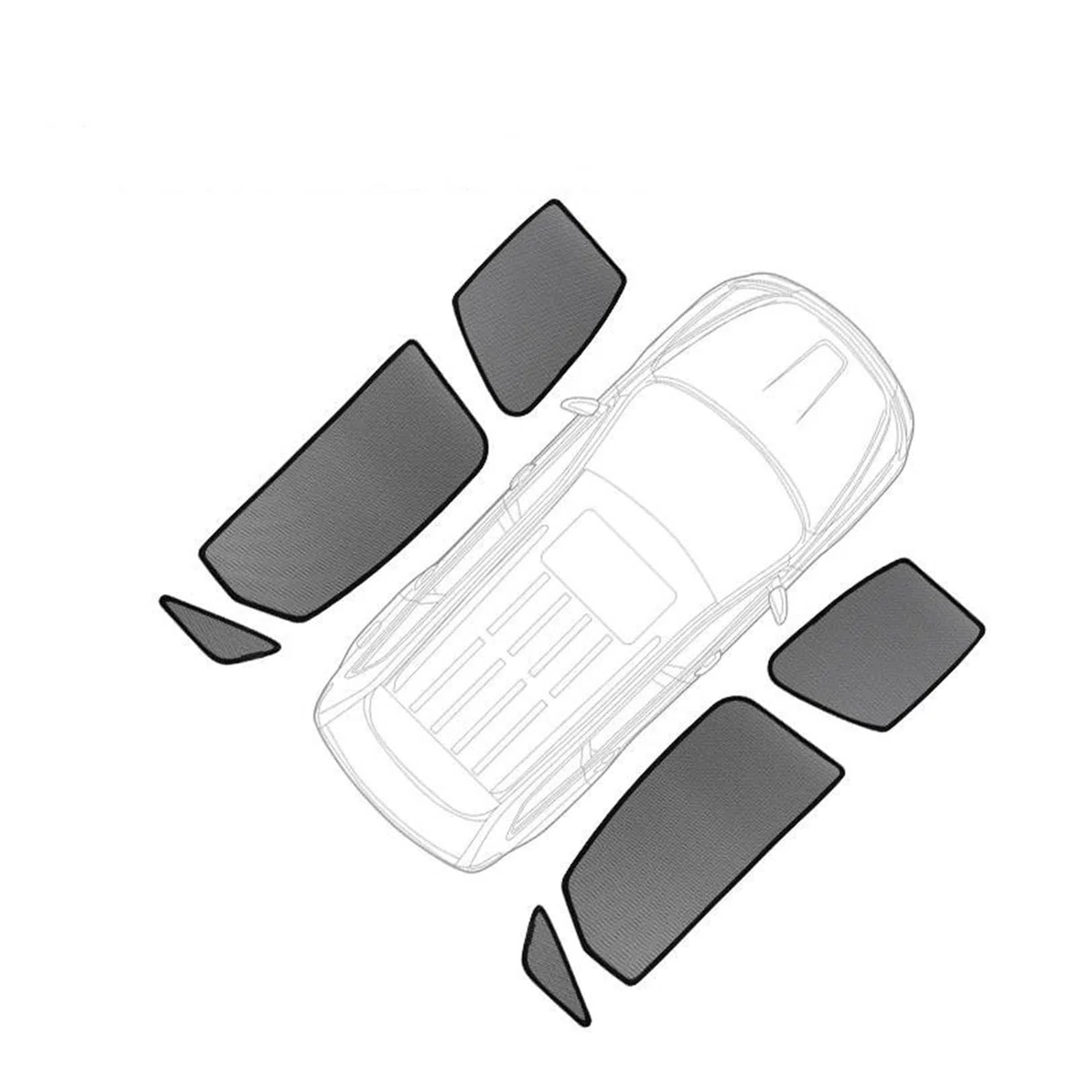 Magnetische Sonnenschutzblenden für die Seitenscheiben des Lexus NX 350h (2022–2024)