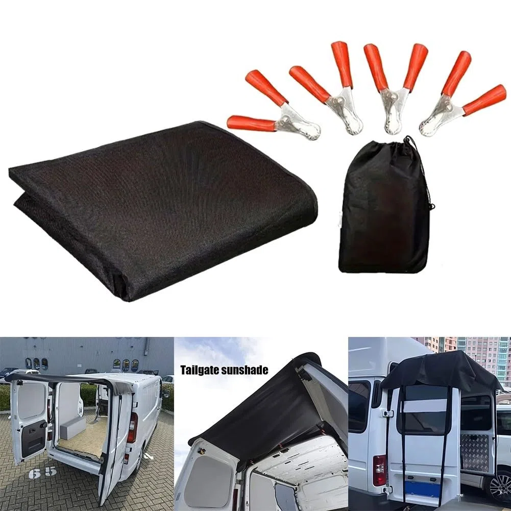 176 x 114 cm Auto-Markise, Oxford-Stoff, Hecktür-Markisenabdeckung, wasserdicht, Regenschutz, Wohnmobil-Tür-Sonnenschutz für Outdoor-Reisen (176 x 114 cm)
