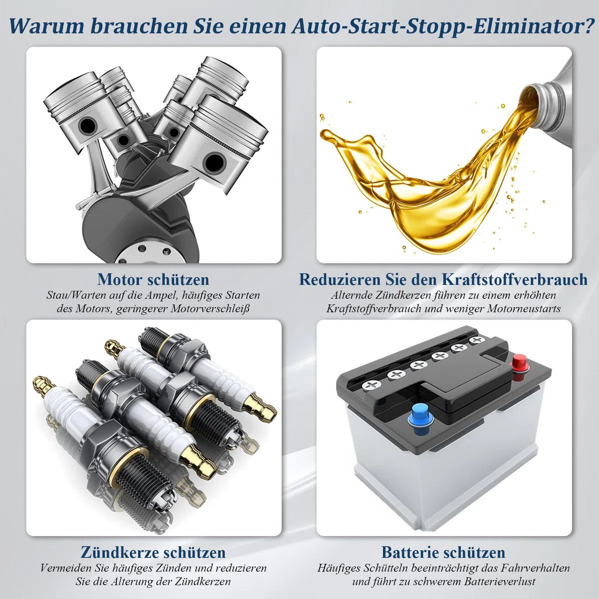 Auto Start-Stopp-Automatik Motor System Aus Eliminator Steuerkabel Kompatibel mit V-W New Tiguan, Plug und Play