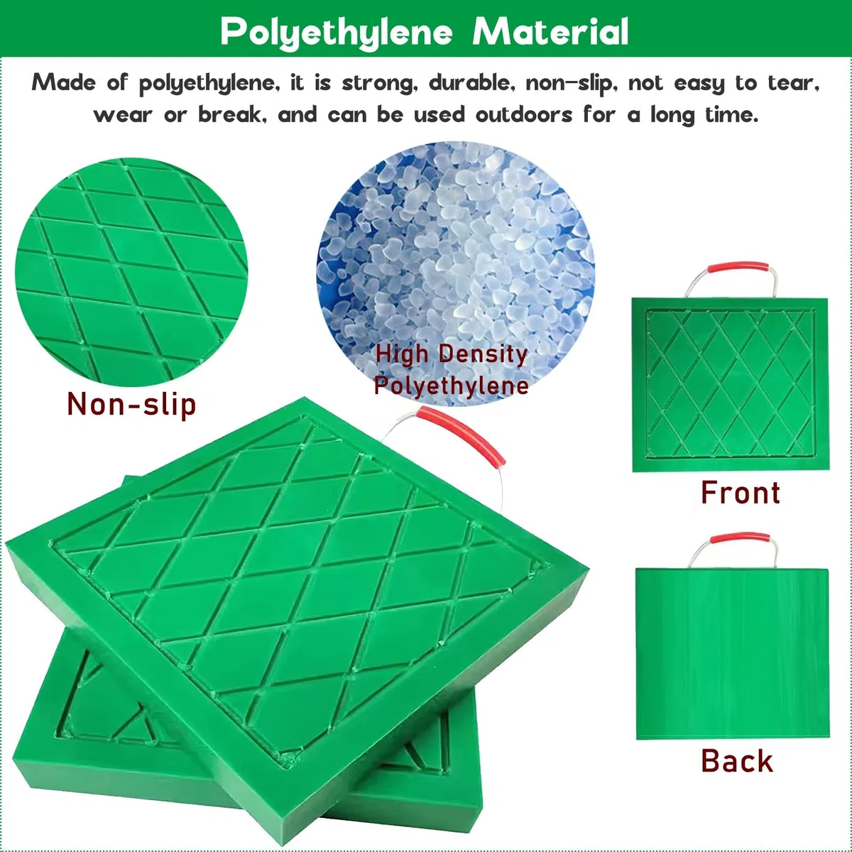 wagenheber auflage 2er-Pack Wagenheber-Blöcke für Autos/Wohnmobile, 30 40 50 60 cm Stabilisator-Wagenheber-Pad für Gras/Sand/Kies und verschiedene Oberflächen, Stützpads für Nivellierwagenheber mit Gr