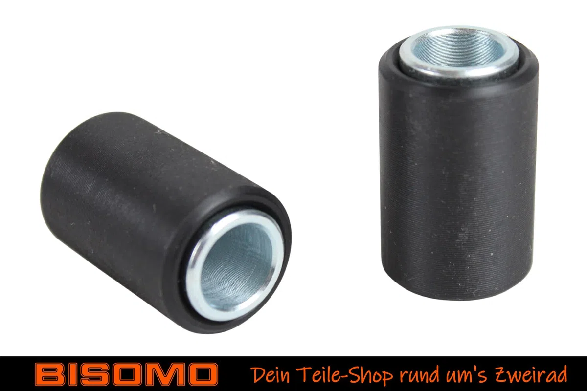2x Polyamid Buchsen mit Innenrohr für Schwinge + Motorlager für Simson KR51, SR4-1 Spatz, SR4-2 Star, SR4-3 Sperber, SR4-4 Habicht