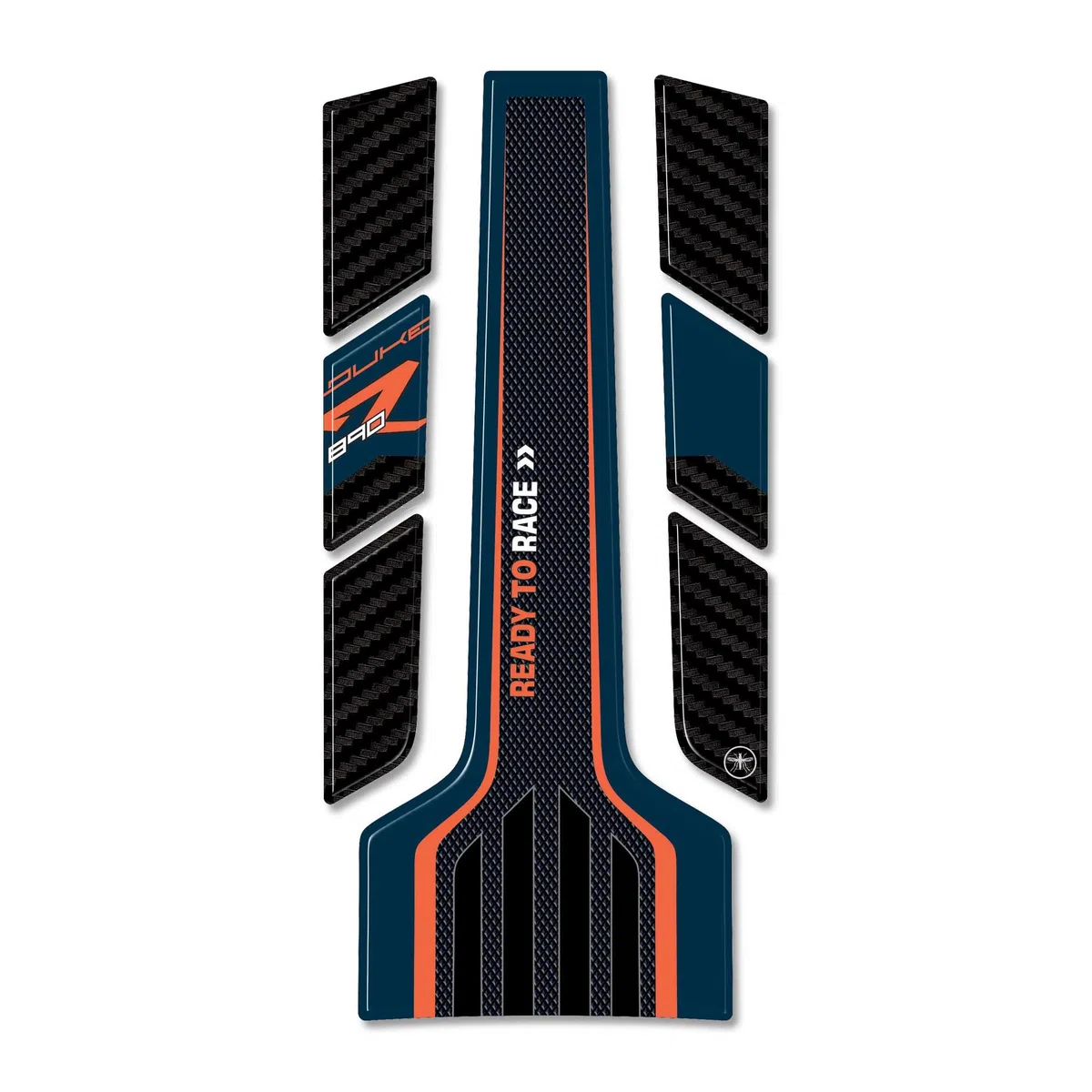 labelbike - 3D Aufkleber Motorrad Tankpad Schutz und Dekoration aus Harz kompatibel mit KTM 890 Duke R 2022-2023 Atlantic Blau
