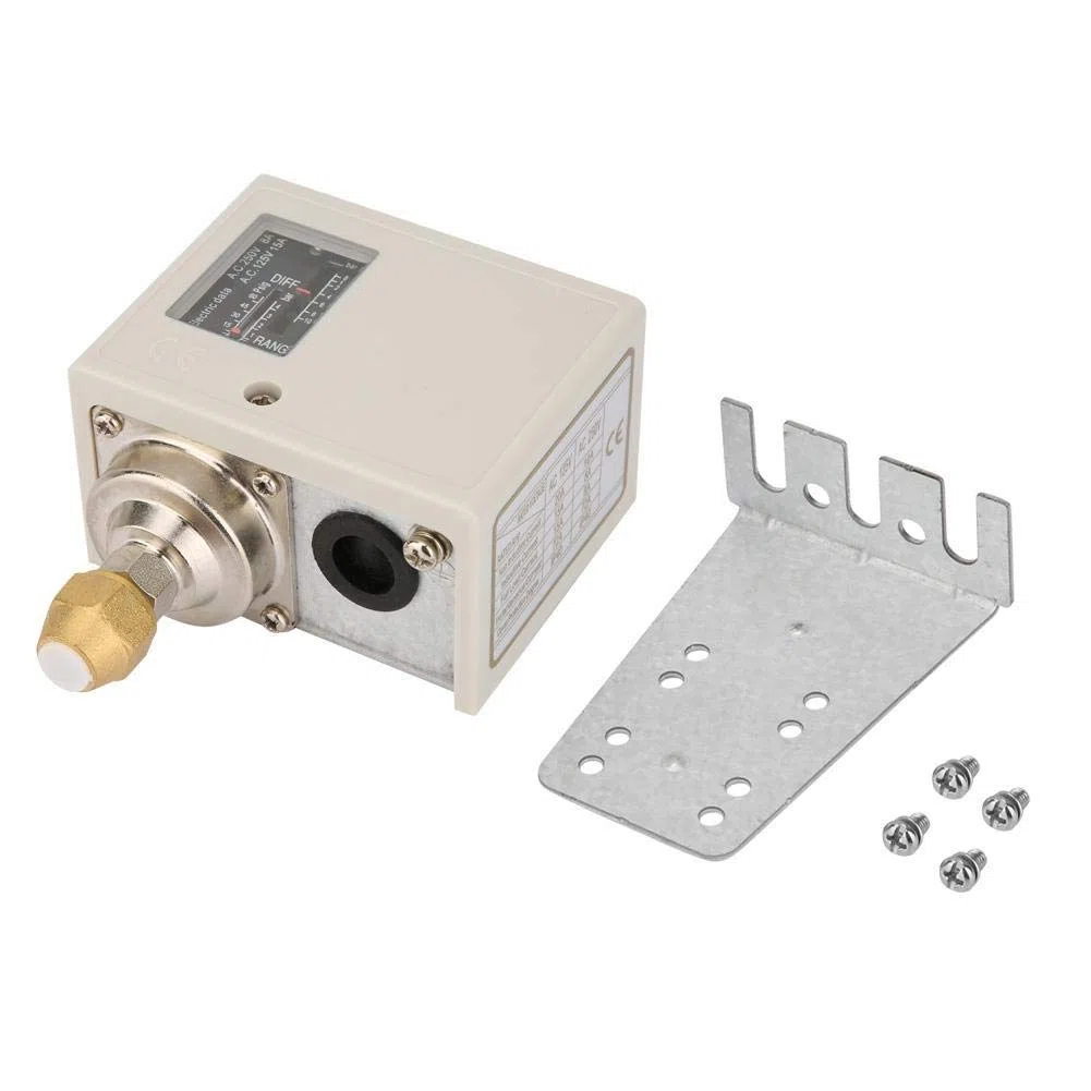 Druckschalter, 24V-380V Elektronischer Luft-Wasser-Pumpen-Kompressor-Druckregler Druckschalter, passend für Freon, Luft, Flüssigkeit