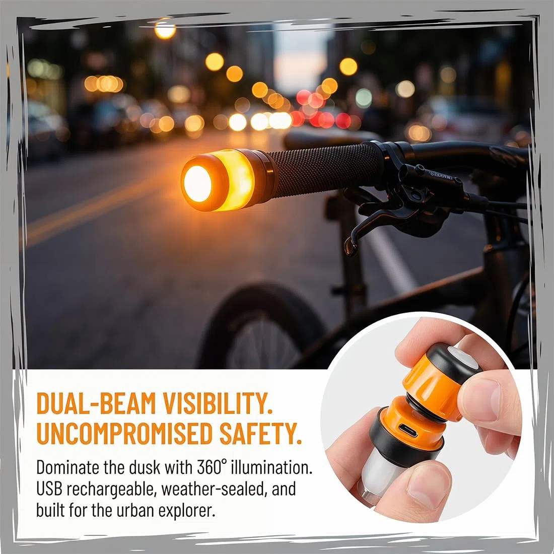 2026 LED Blinker E Scooter Nachrüsten Set, Wiederaufladbare Fahrrad Blinker für E Scooter,linker Lenkerstopfen für Xiaomi&Segway Ninebot,für Lenker mit 17,2–22 mm Durchmesser (Schwarz und Orange)