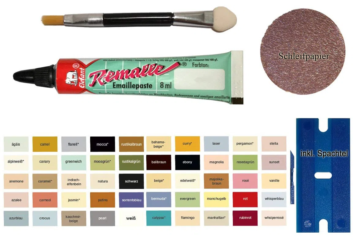 Reseda grüne Emaille Paste/Lack zur Reparatur von Bad, Fliesen, Keramik, Autolack, Holz uvm