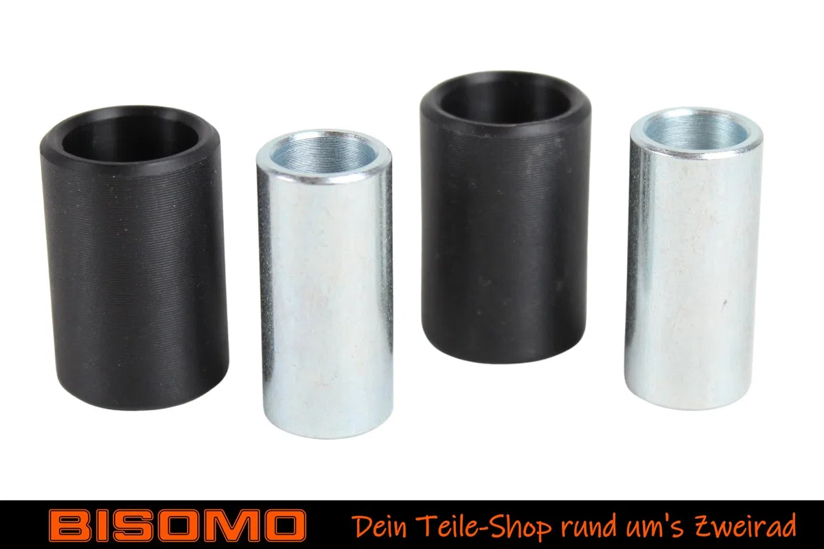 2x Polyamid Buchsen mit Innenrohr für Schwinge + Motorlager für Simson KR51, SR4-1 Spatz, SR4-2 Star, SR4-3 Sperber, SR4-4 Habicht