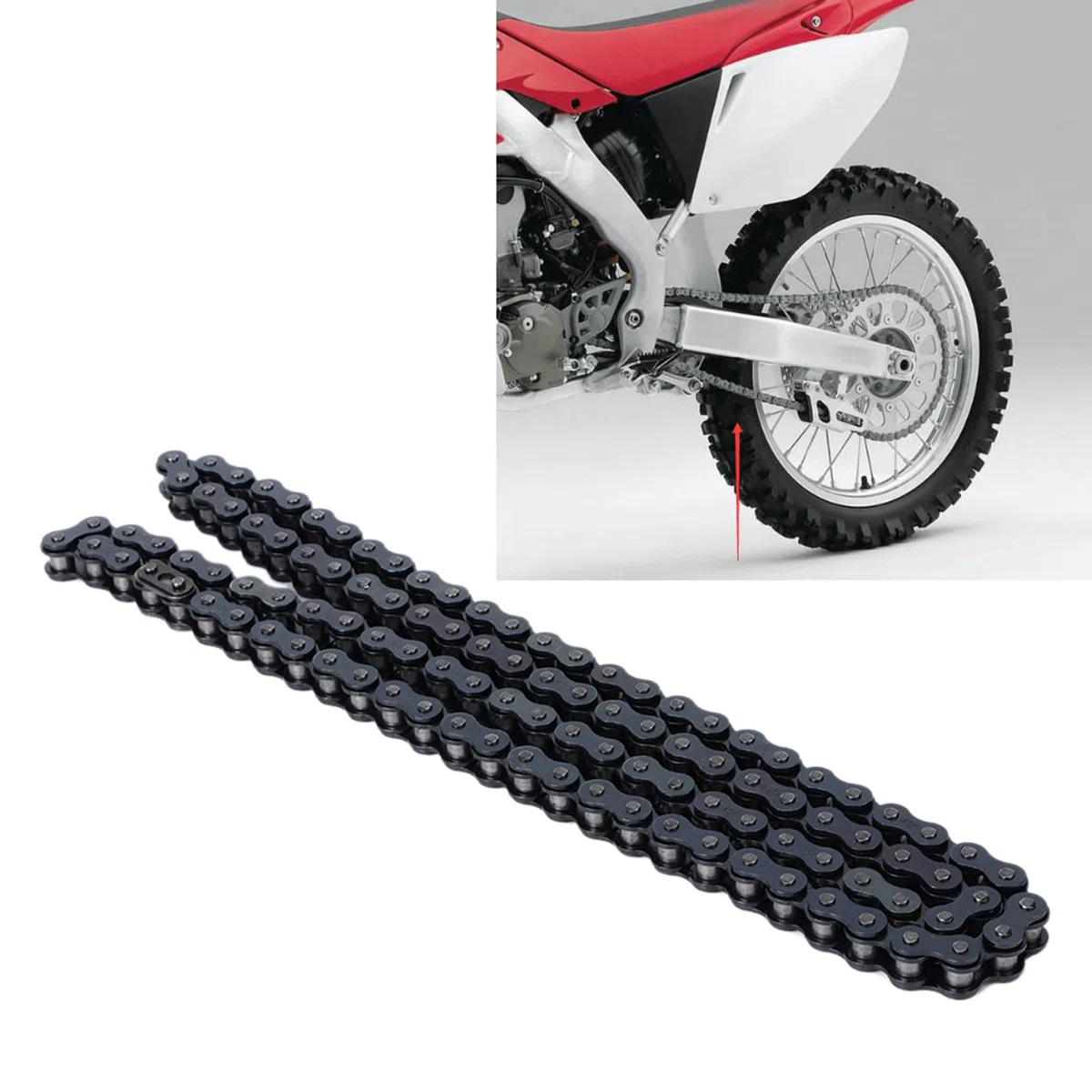 Kette 428,428 Quad-Kette,428 Pit Bike Kette 110 Glieder,Motorsystem Motorrad 428 Kette 108 Glieder Passend Für 50 Cc -250 Cc Atv Quad Pit Dirt Bike Go Kart
