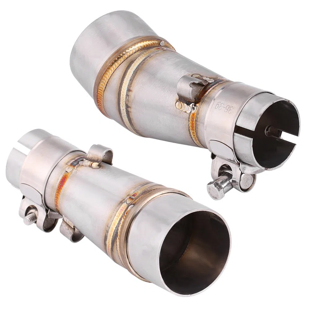 Für auspuff übergang Edelstahl Auspuffmittelrohr,Motorrad Auspuff Mittelrohrverbindungs Verbindungsstück Motorrad Saugrohre Ersatz für Z250 250 3-16