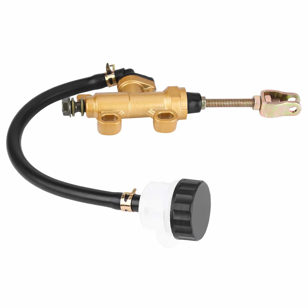 Bremspumpe Motorrad Hinten, Motorrad Hauptbremszylinder Universal Hydraulische Bremspumpe Hauptzylinder Hinterfuß Pumpe, für Dirt Bike ATV Fahrrad