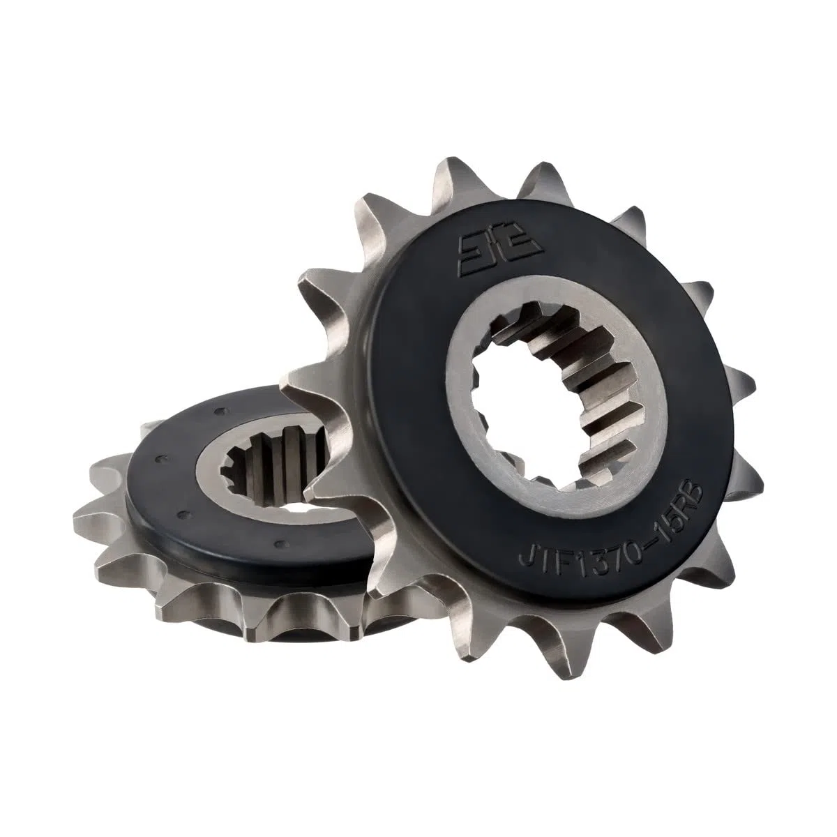 JT Ritzel JTF1370.15RB 15 Zähne Gummi gepolsterte vordere Gegenwelle Ritzel, einzeln, Schwarz