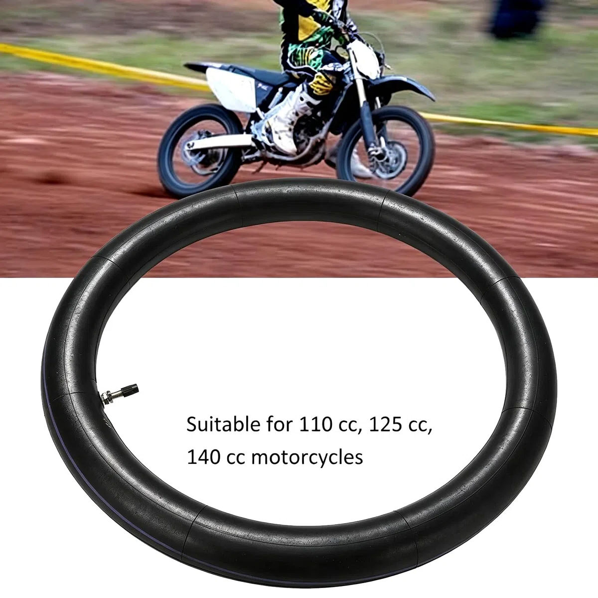 17Zoll Reifen Schlauch, 2.50/2.75-17 Pit Motorrad Dirt Bike Gummischlauch Ersatz Mit Geradem Ventilschaft, Für 110Cc 125Cc 140Cc Motorräder Universal