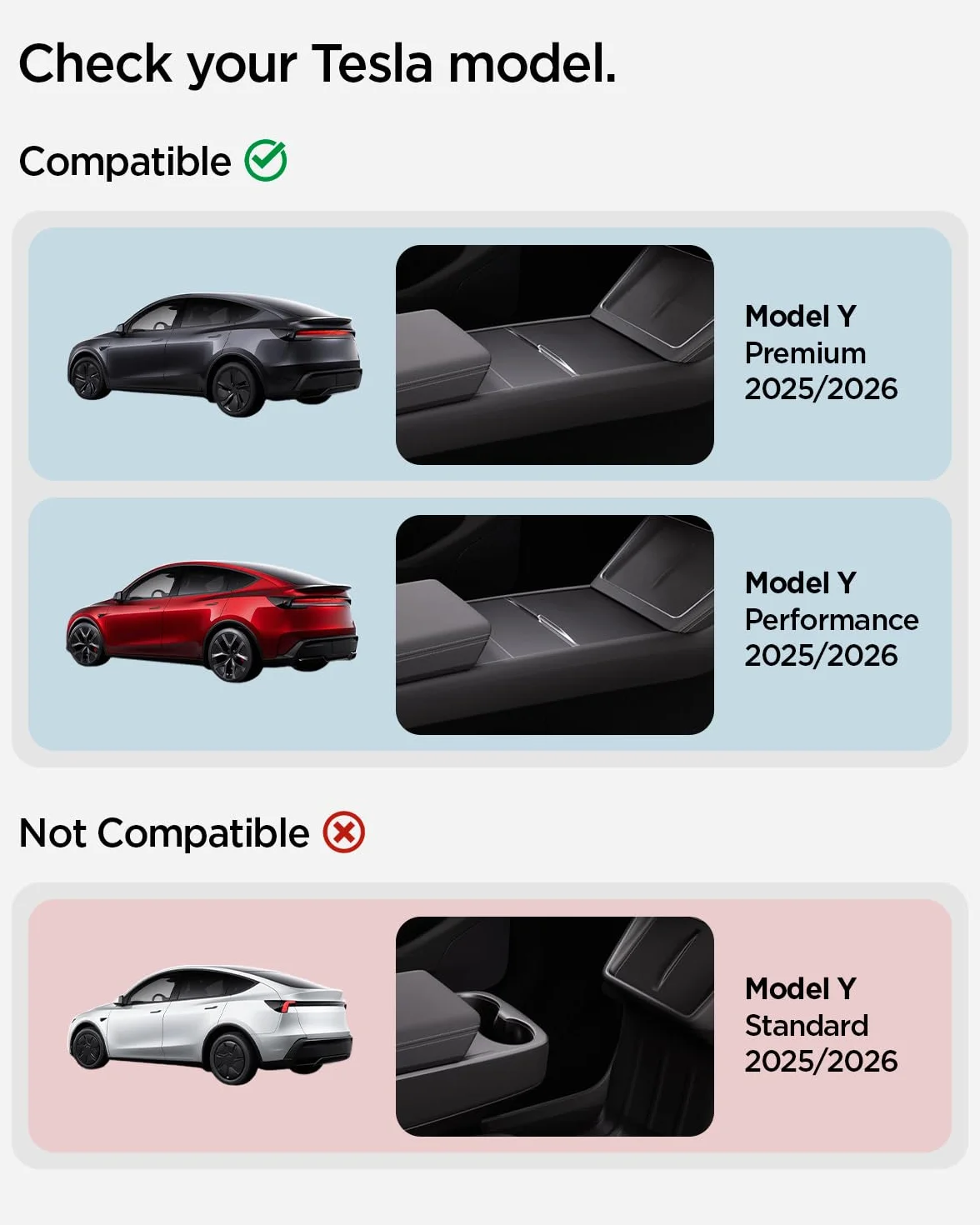 Spigen Tesla Model Y Juniper (Nur Premium & Performance) Mittelkonsole Organizer Abdeckung für Ladepad [Ultradünnes 0,8mm Design] Silikonabdeckung für Model Y Juniper 2025 2026 Zubehör - Weiß