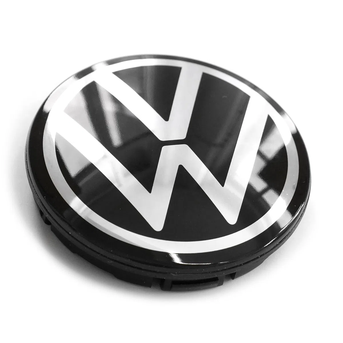 Volkswagen 571601171FOD Nabenkappe (1 Stück) Radnabenkappe Nabenabdeckung, schwarz/Chrom *** nur für Original VW Aluminiumfelgen ***