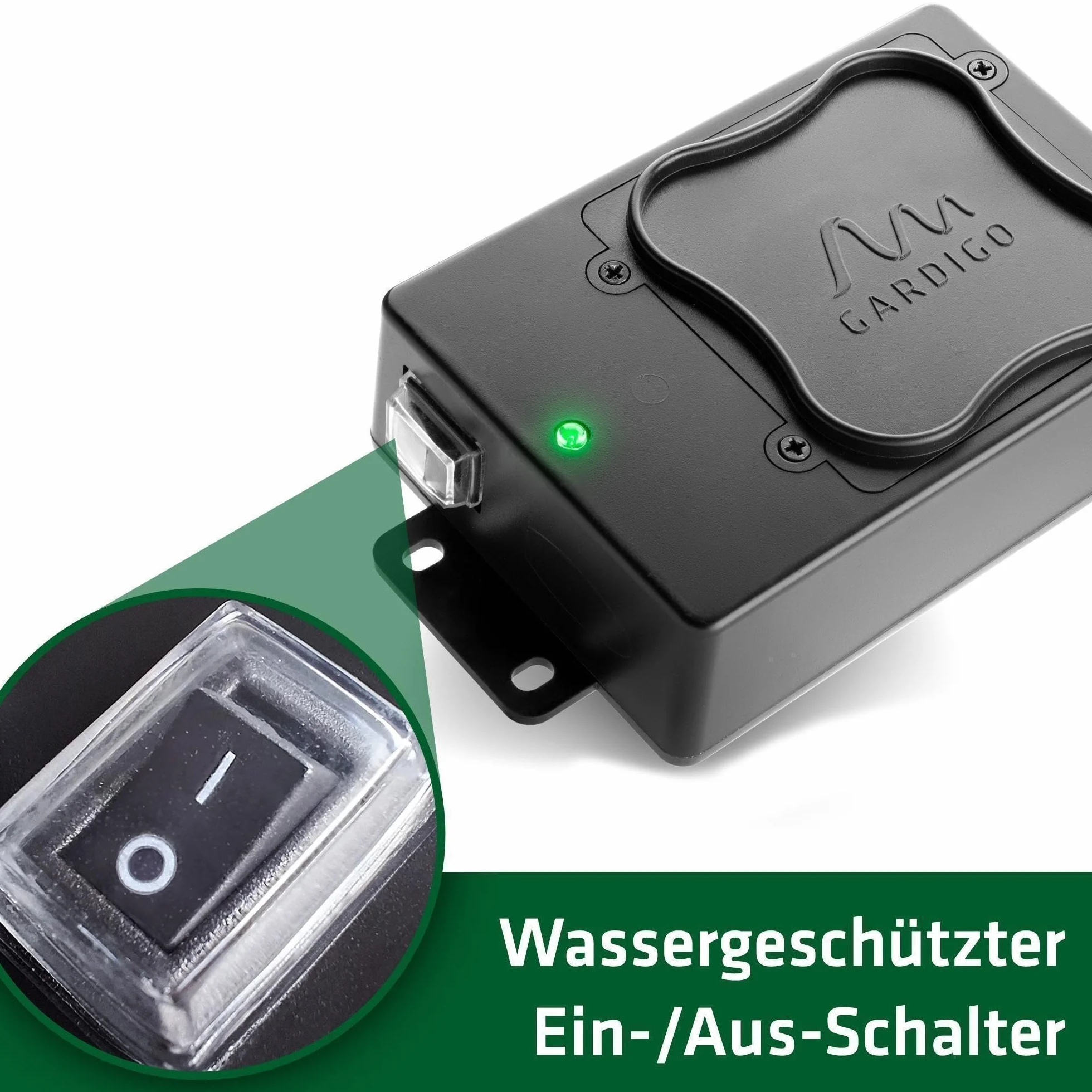Gardigo® Marderschreck Auto Batteriebetrieben | Ultraschall Marderabwehr | 12-24 kHz | Batterietausch ohne Ausbau | Mobiler Marderschutz für KFZ, Motorraum, Dachboden, Haus | Marder vertreiben
